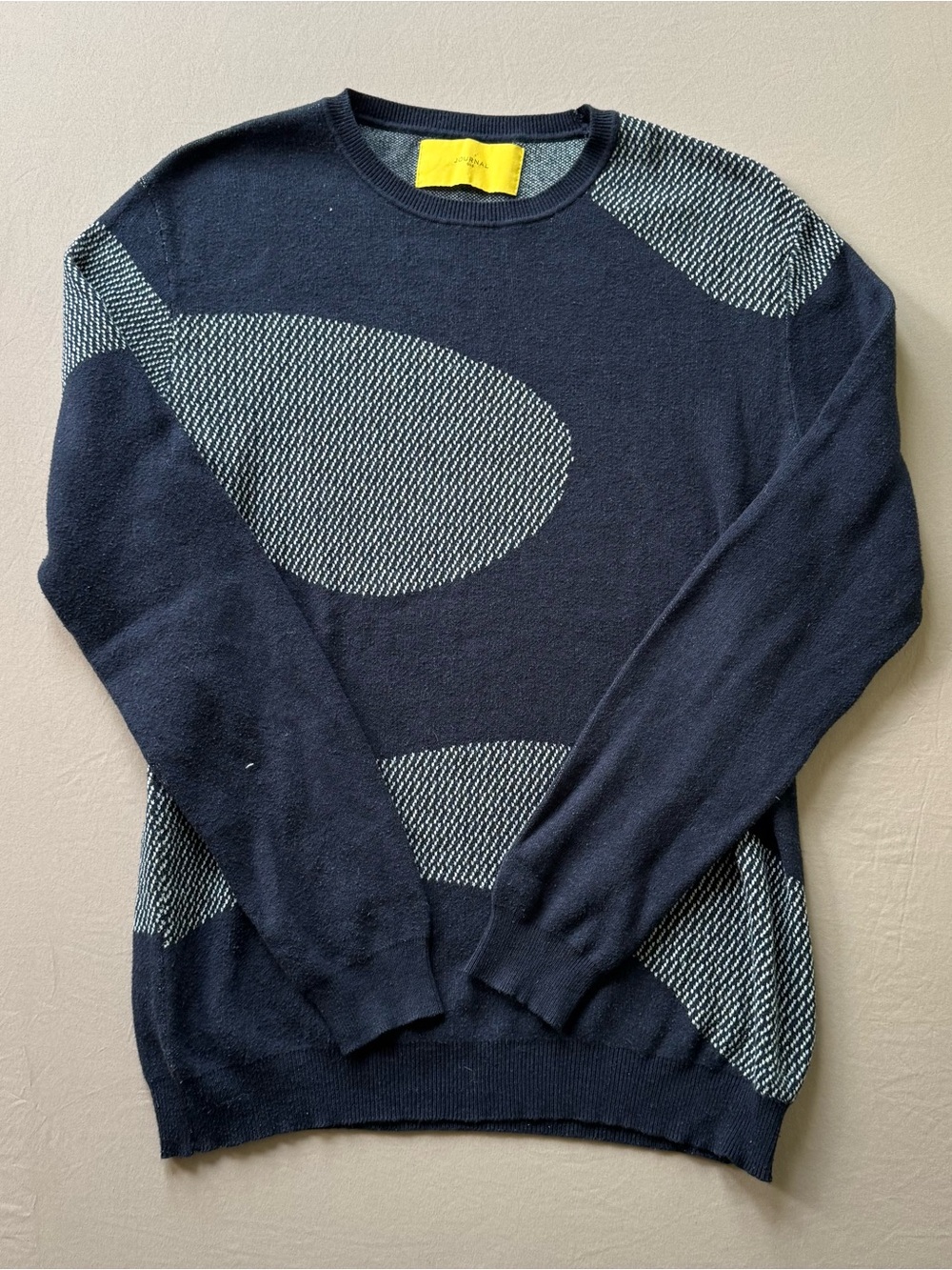 Journal abstract intarsia Crewneck Sweater